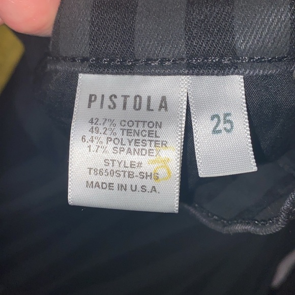 Pistola Shadow Stripe Audrey Skinny Jeans Cropped Ankle Raw Frayed Hem NEW - Picture 9 of 10